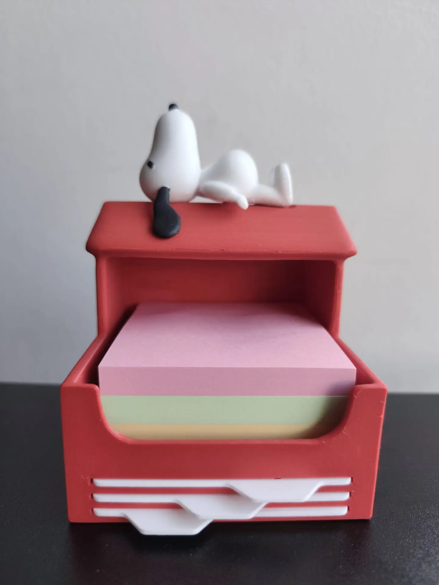 Cajita Post-it inspirada en Snoopy con plantillas - Imagen 2
