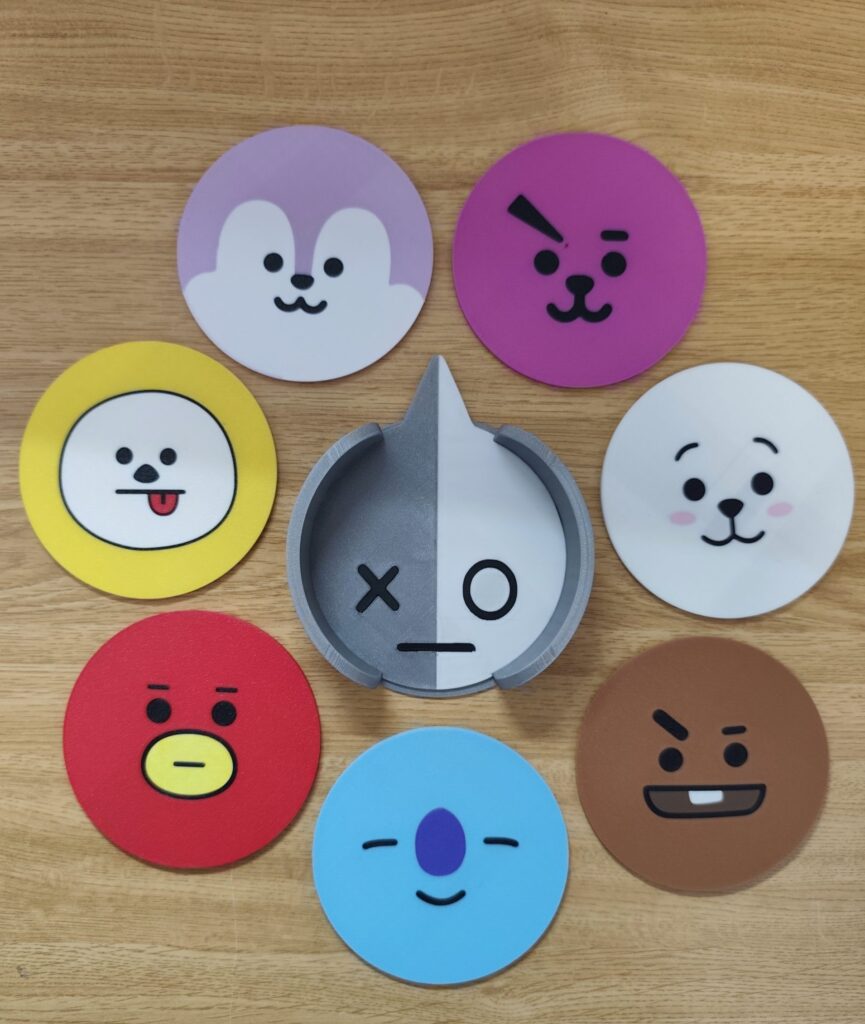 Set de 7 Posavasos K-Pop – Colección BT21 Fan Edition